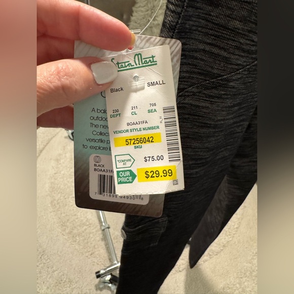 Balance Collection Outdoor Black Grey Flare Pants Size Small NWT - Picture 9 of 12